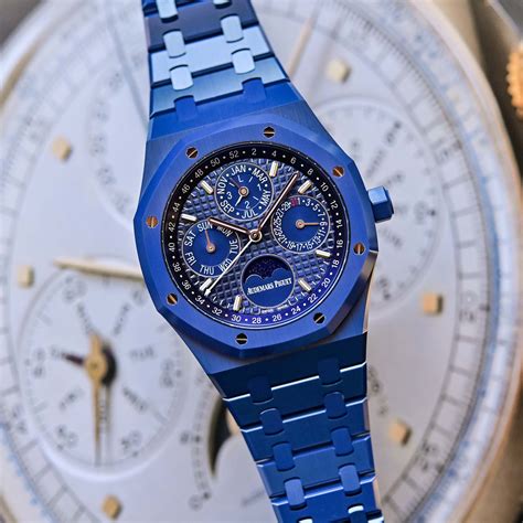 audemars piguet royal oak perpetual calendar in blue ceramic price|Audemars Piguet perpetual calendar price.